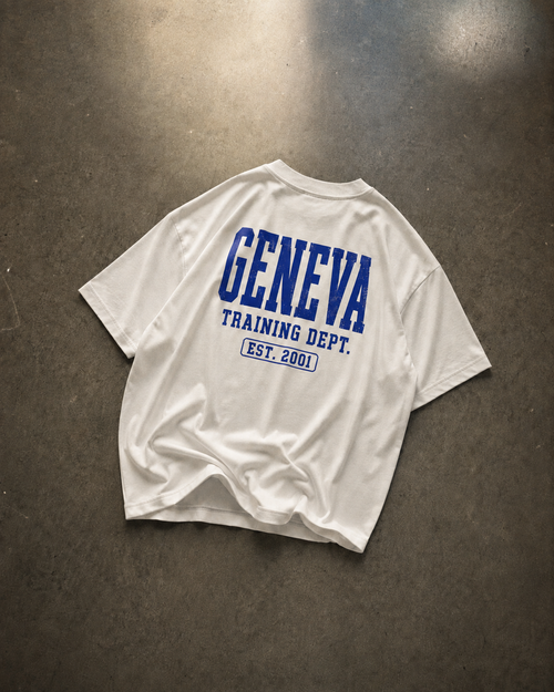 Geneva Training Dept. Oversize Tee - White / Blue